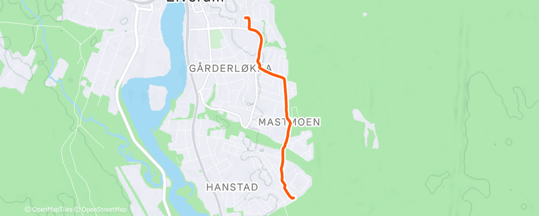 Map of the activity, Afternoon Walk