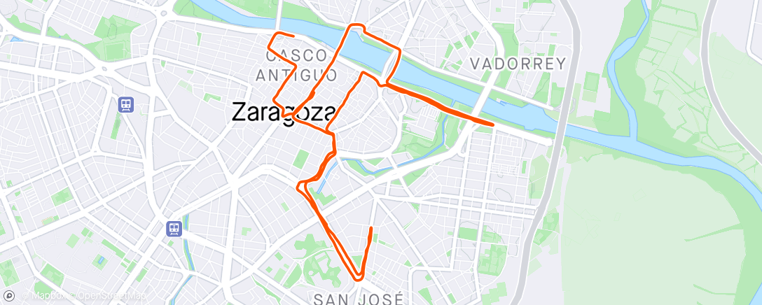 Map of the activity, 10k Maraton Zgz 2024