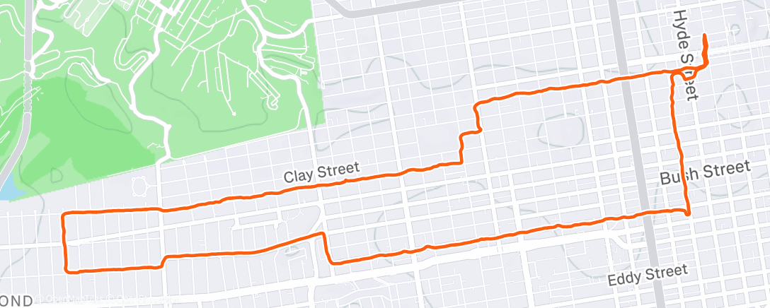 Map of the activity, Afternoon Run: Jane on Larkin 🍥