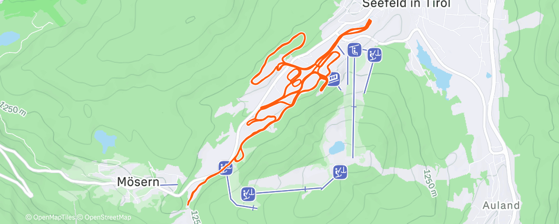 Map of the activity, Morning Nordic Ski