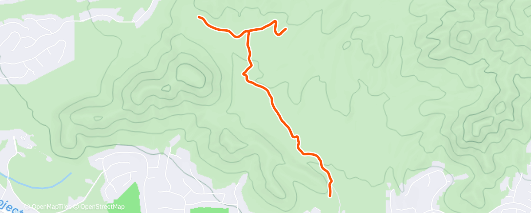 Map of the activity, Afternoon Hike