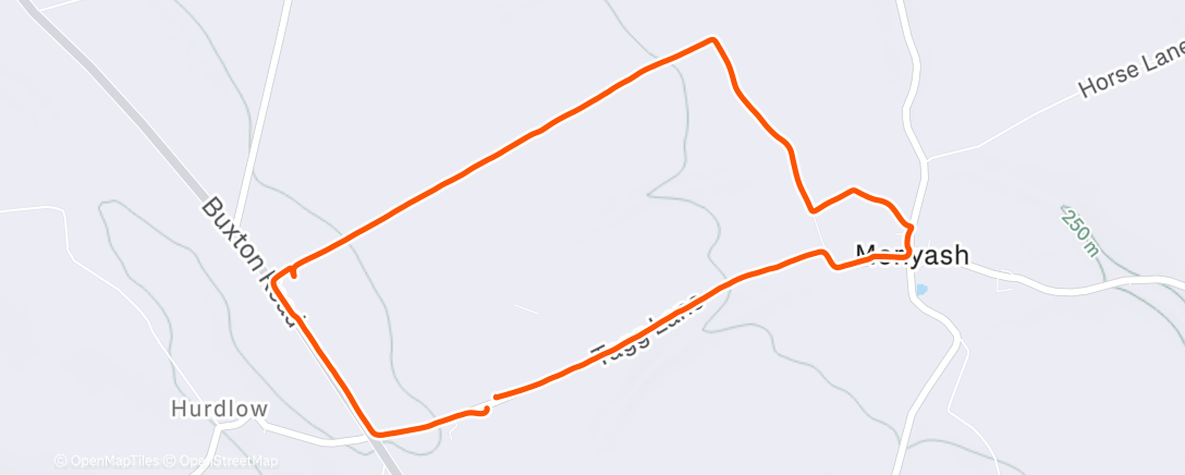 Map of the activity, Afternoon Walk