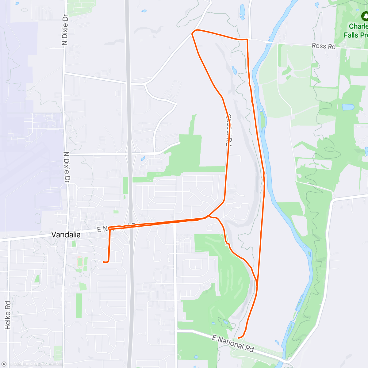 Map of the activity, Ride to Taylorsville MetroPark/Vandalia Bike Connector Ceremony
