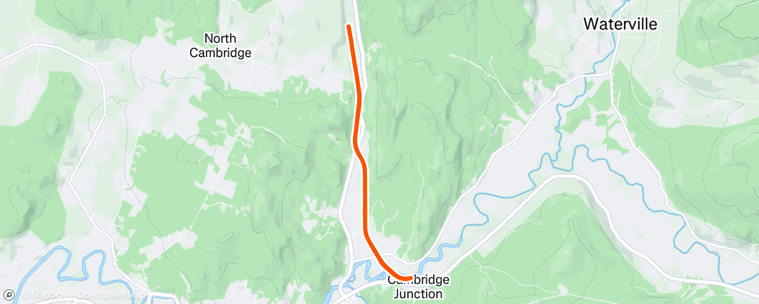 Map of the activity, Afternoon Run