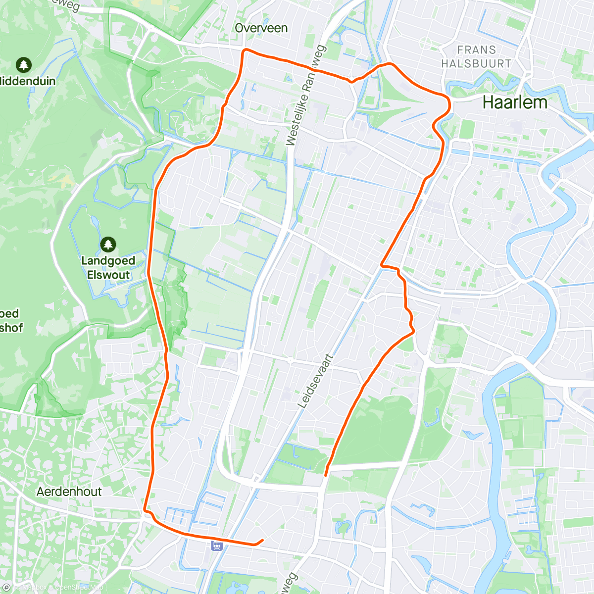 Map of the activity, Tempo 4+3k @ 3:43