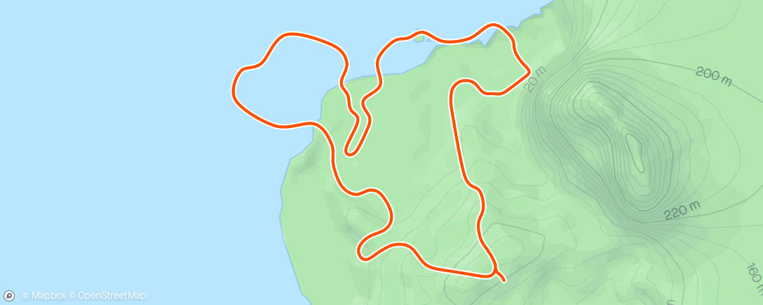 Map of the activity, Zwift - Group Run: Group Run 5k (B) on 5K Loop in Watopia