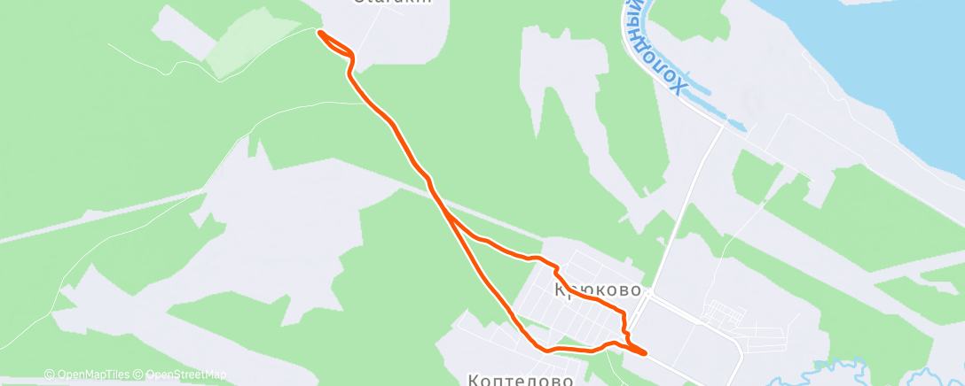 Mapa de la actividad (Дневной забег)