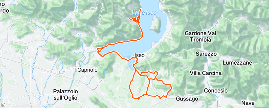 Mapa de la actividad (Pedalata mattutina)