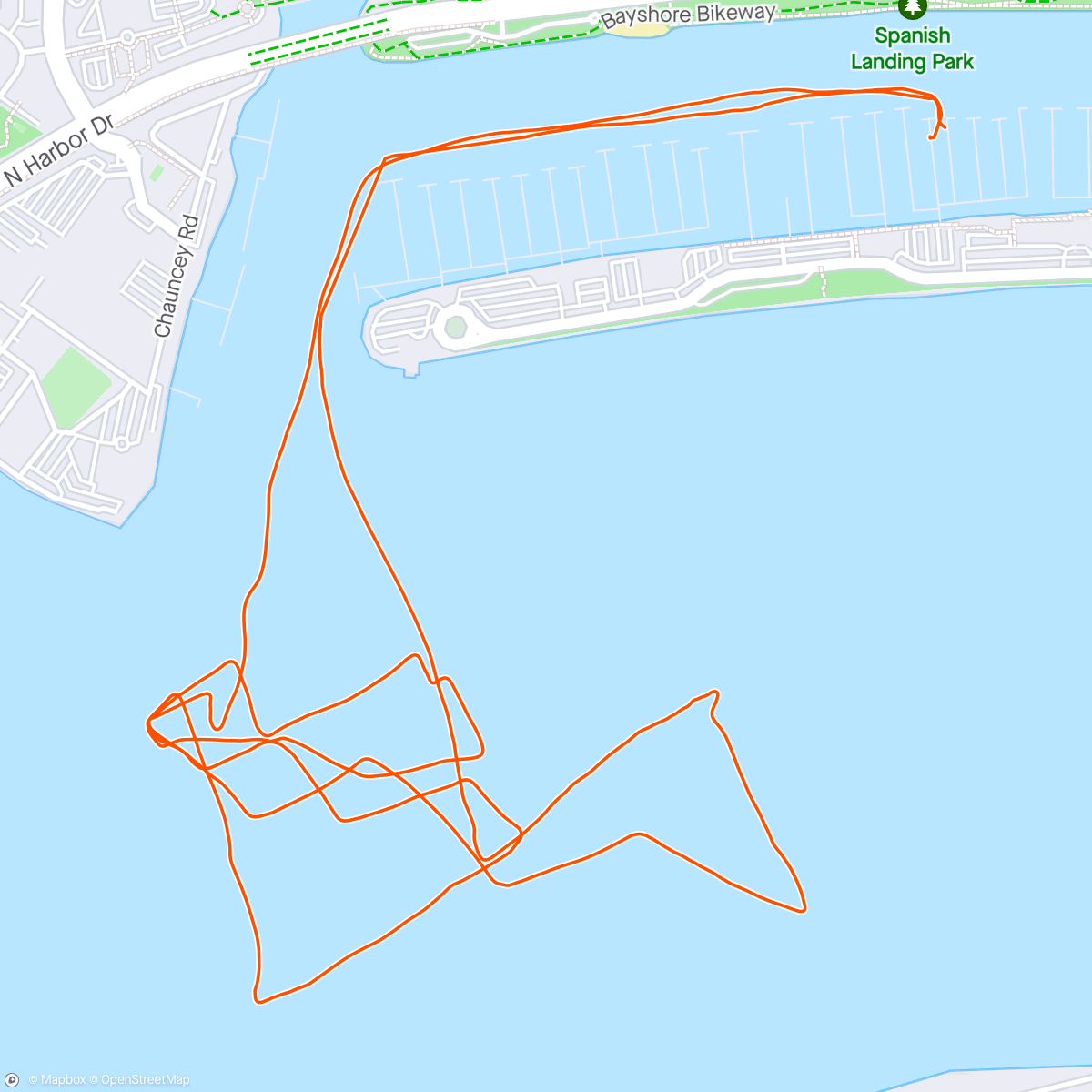 Map of the activity, Evening Sail on Wharf Rat