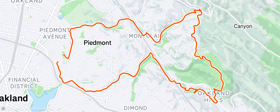 Map of the activity, Afternoon Ride