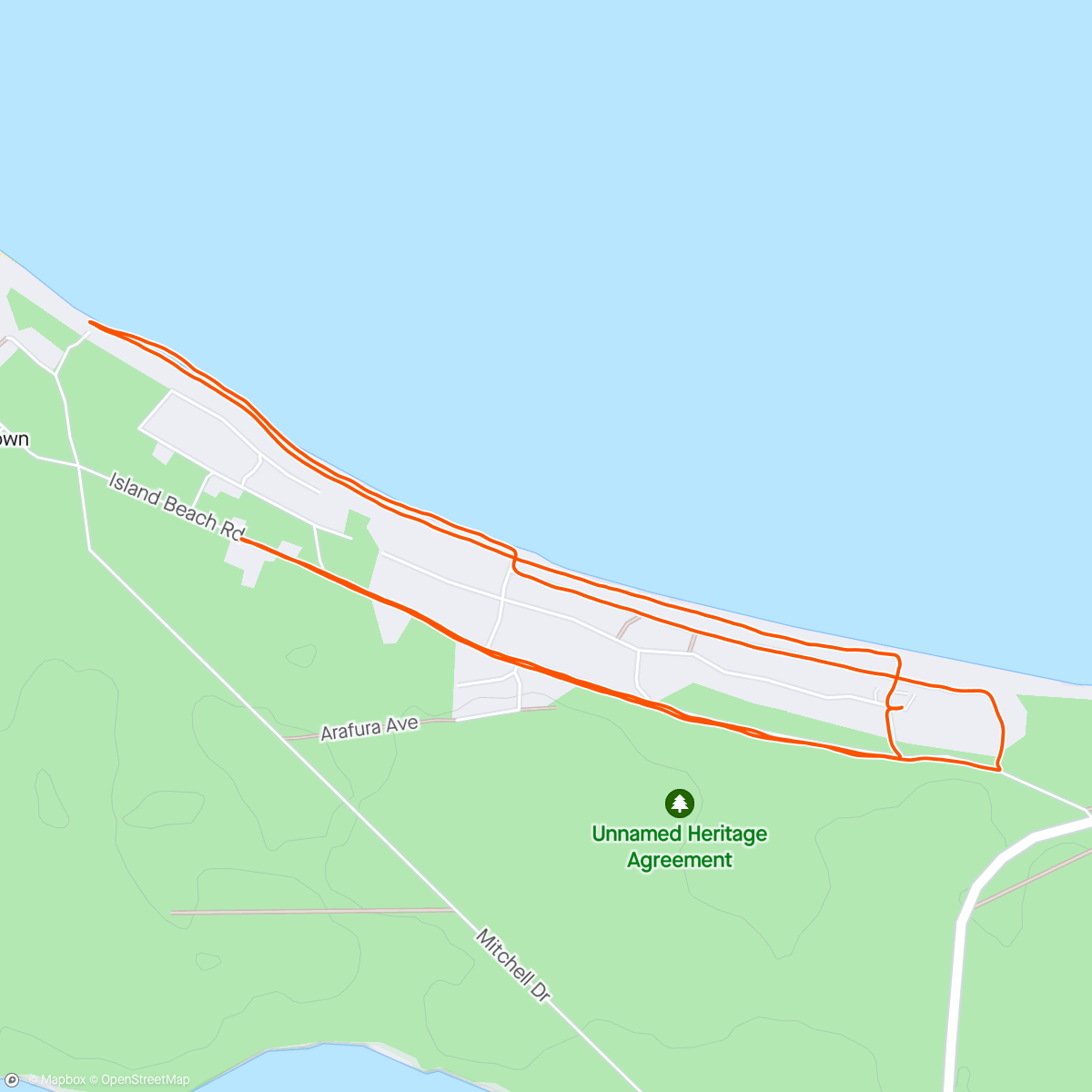 Map of the activity, Kangaroo Island Run