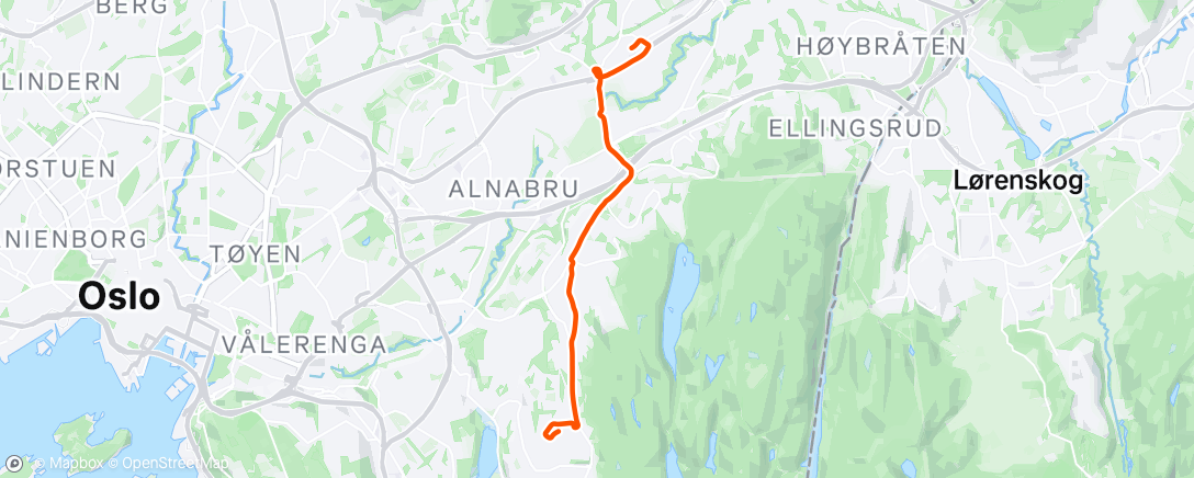 Map of the activity, Afternoon Ride