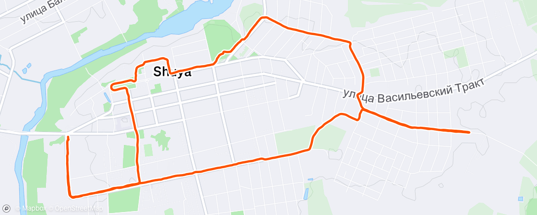 Map of the activity, Morning Run