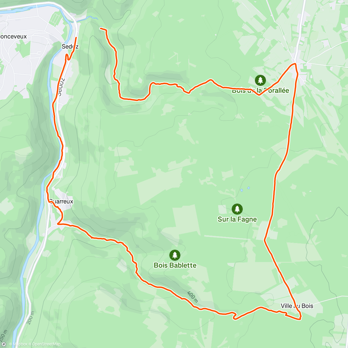 アクティビティ「Ninglinspo Hike」の地図