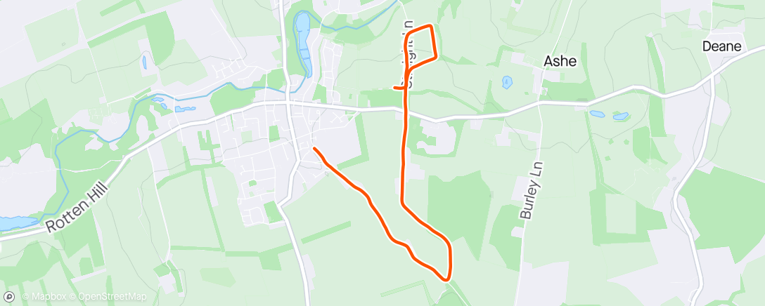 Map of the activity, 5k before cricket training