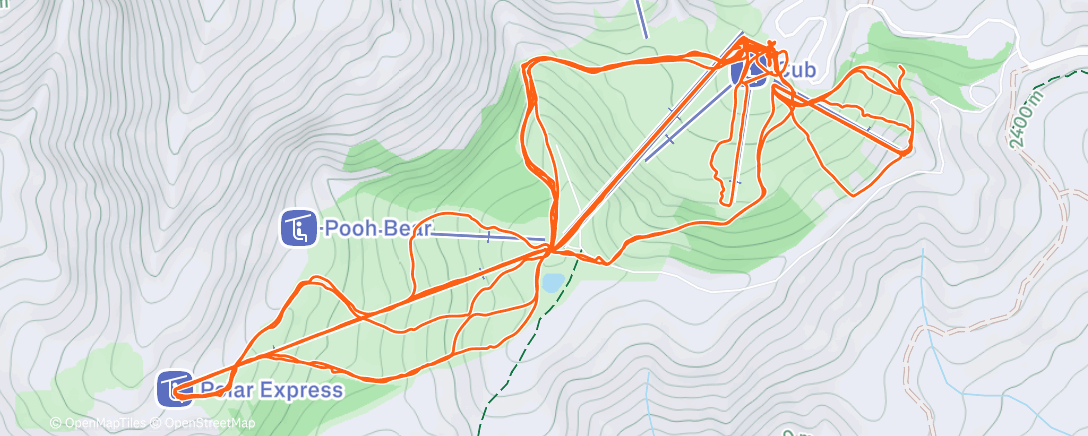 Map of the activity, Reunion ski 💜