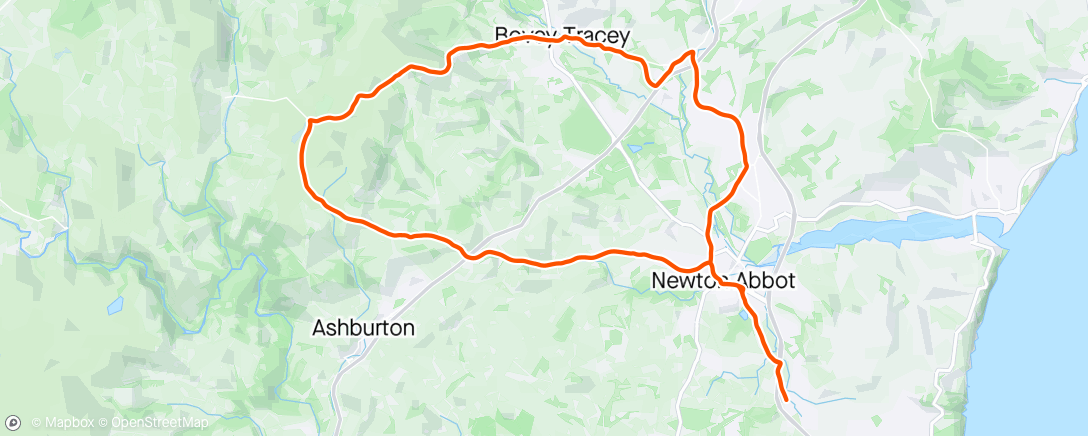 Map of the activity, Steady away on a beaut Devon morning 🌤️