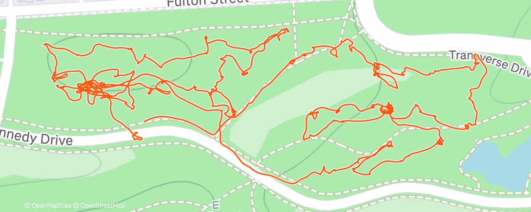 Map of the activity, Golden Gate Park Disc Golf