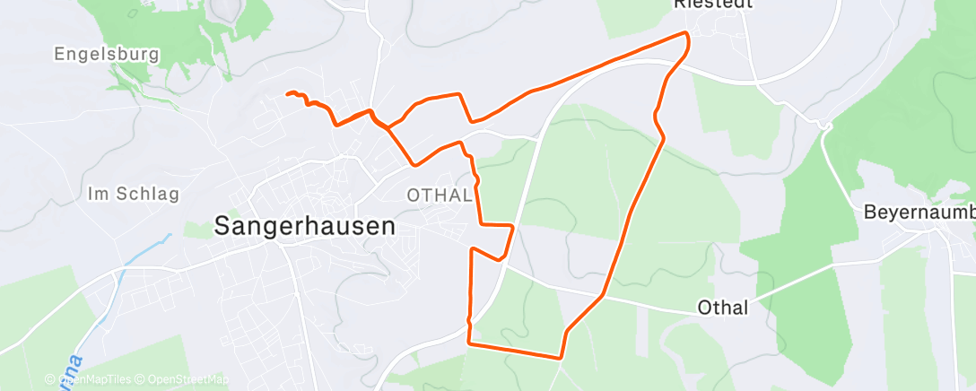 Map of the activity, Morning Run