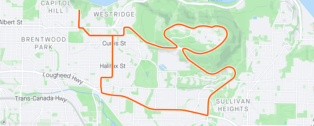 Map of the activity, SFU with intervals