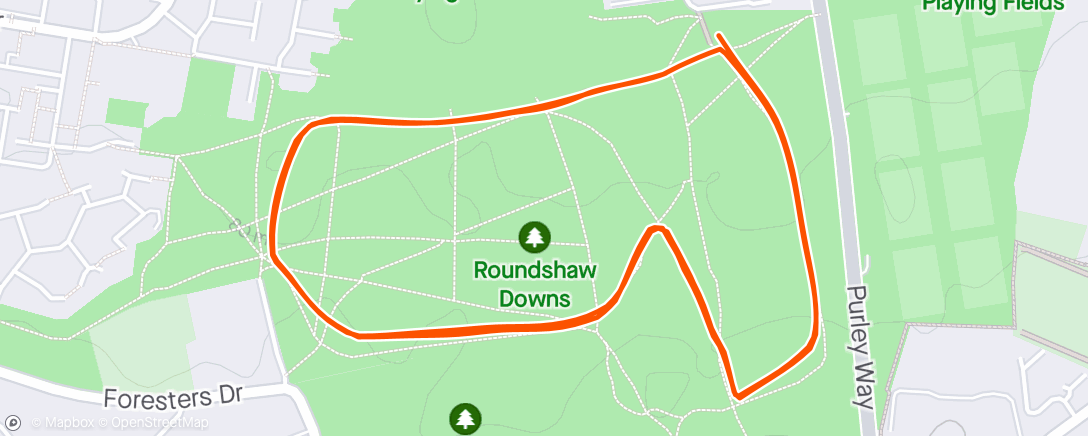 Mappa dell'attività Roundshaw Downs parkrun#724 my#247