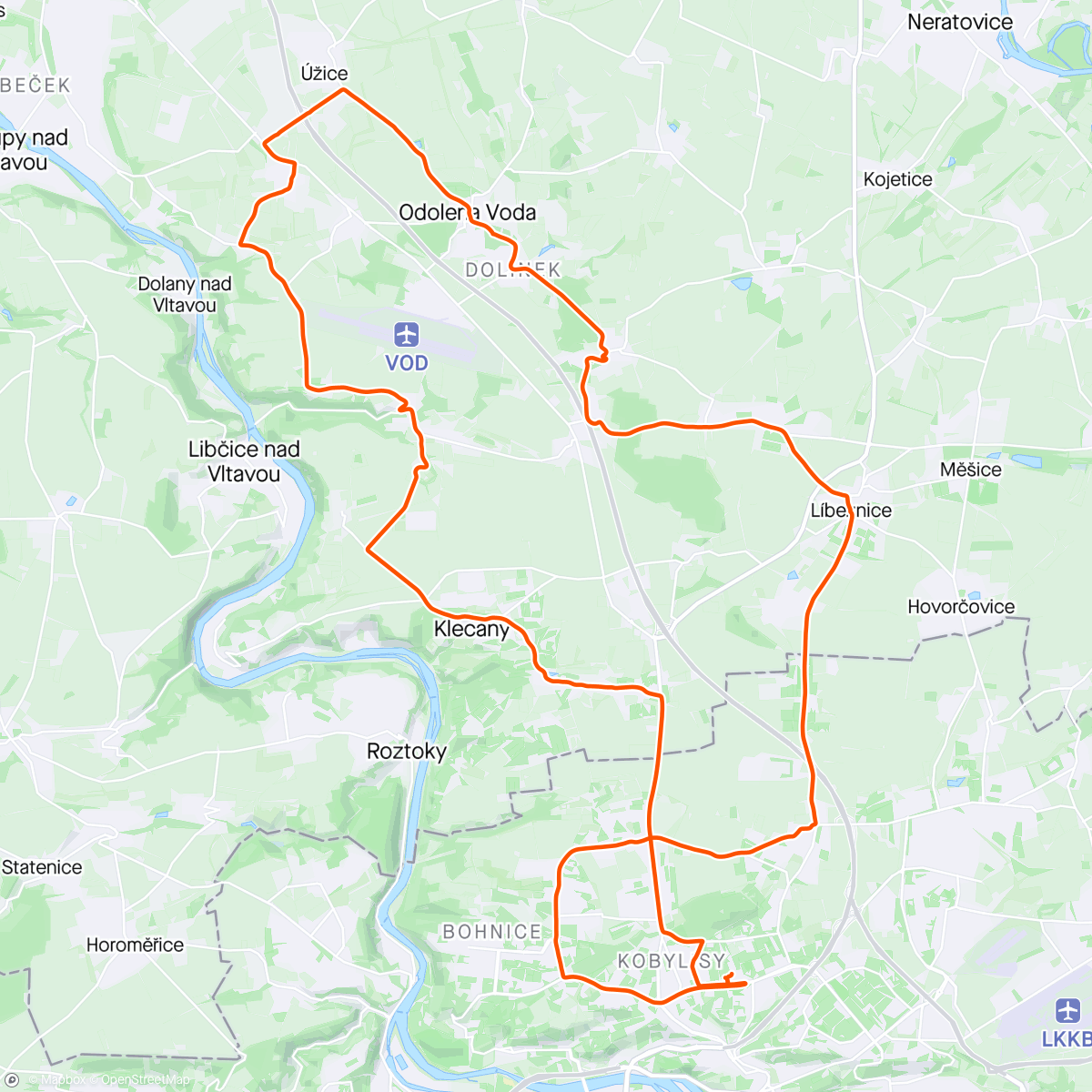 Map of the activity, Road to Zloncice
