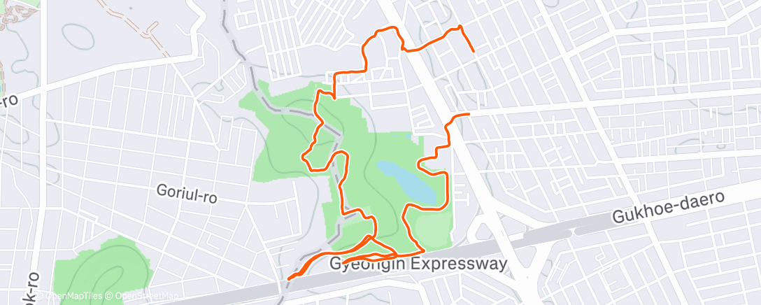 Map of the activity, Afternoon Walk