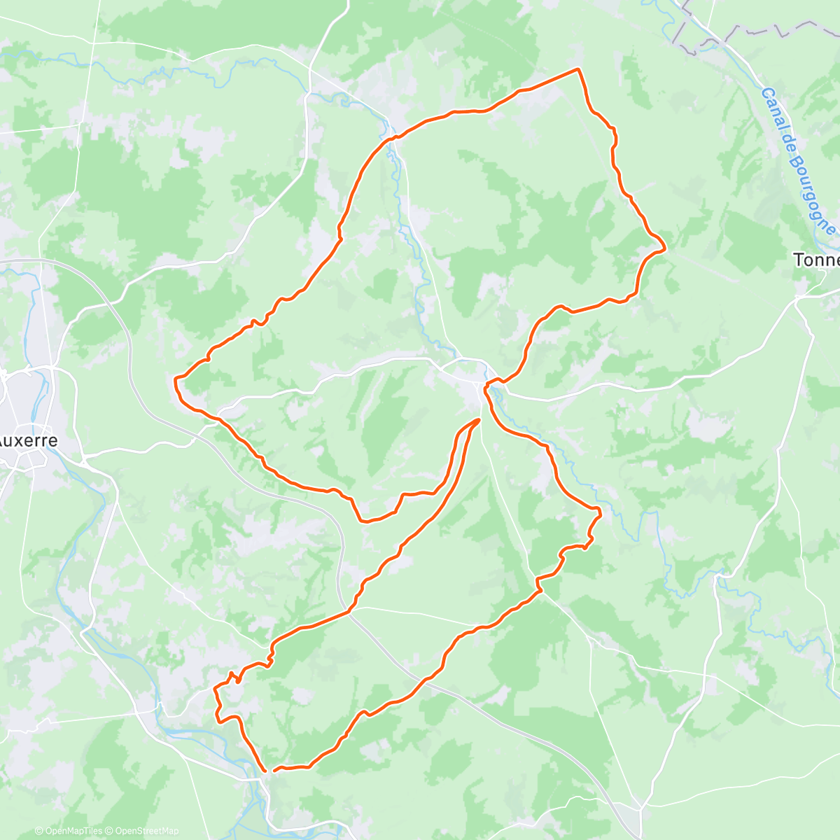 Map of the activity, Morning Ride
