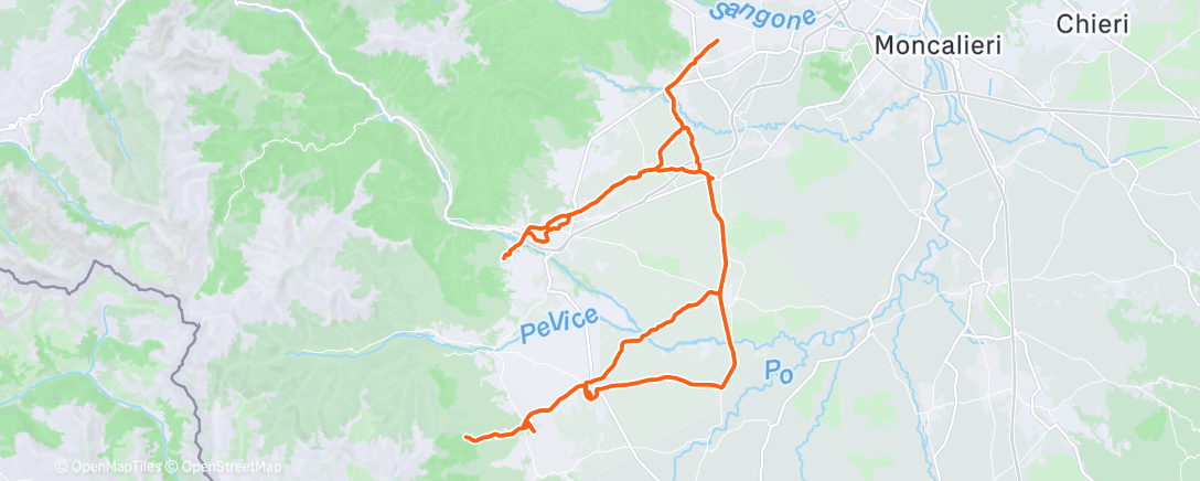 Map of the activity, Morning Ride