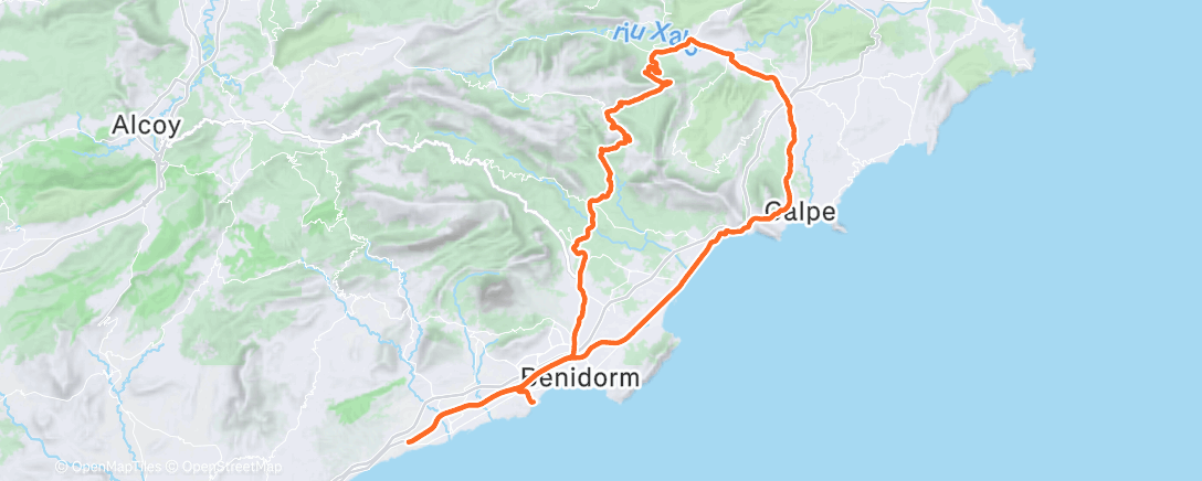 Carte de l'activité Fondo con puertos. Coll Rates , Alto Benisa, Parcent