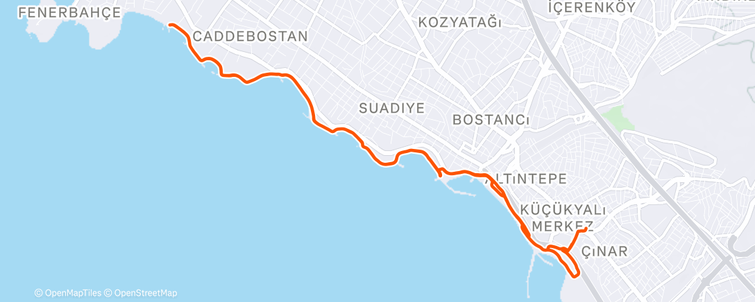 Map of the activity, Lunch Run