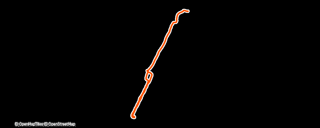 Map of the activity, afternoon walk