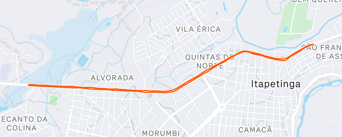 Map of the activity, Morning Run