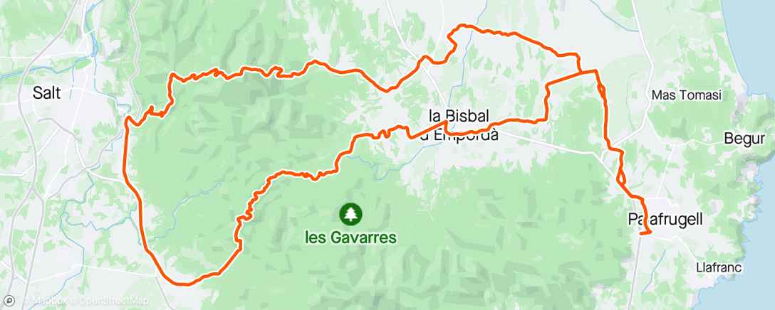Map of the activity, Afternoon Road Bike