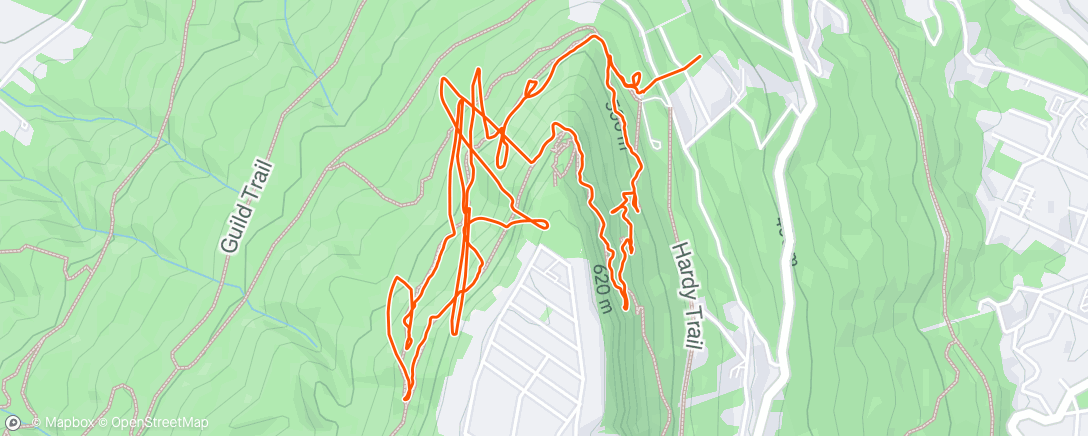 Map of the activity, 50lb ruck. Lookout mtn