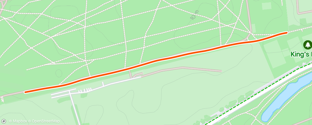 Map of the activity, 1km Warm Down