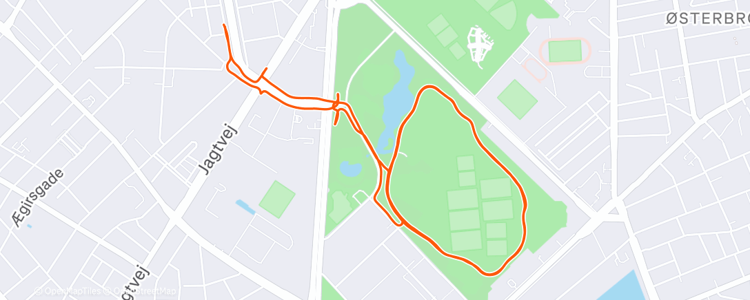 Map of the activity, Afternoon Run