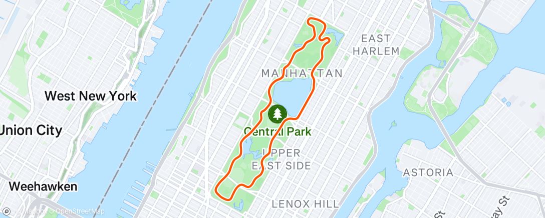 Map of the activity, Zwift - Group Ride:  Hotchillee Gain Train  (D) on Park Perimeter Reverse in New York