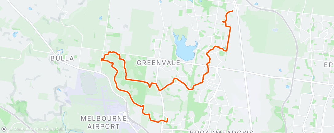 Map of the activity, H&H - Day 5 Post Train -Craigieburn to Attwood