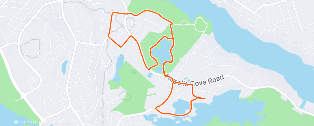 Map of the activity, Afternoon Run