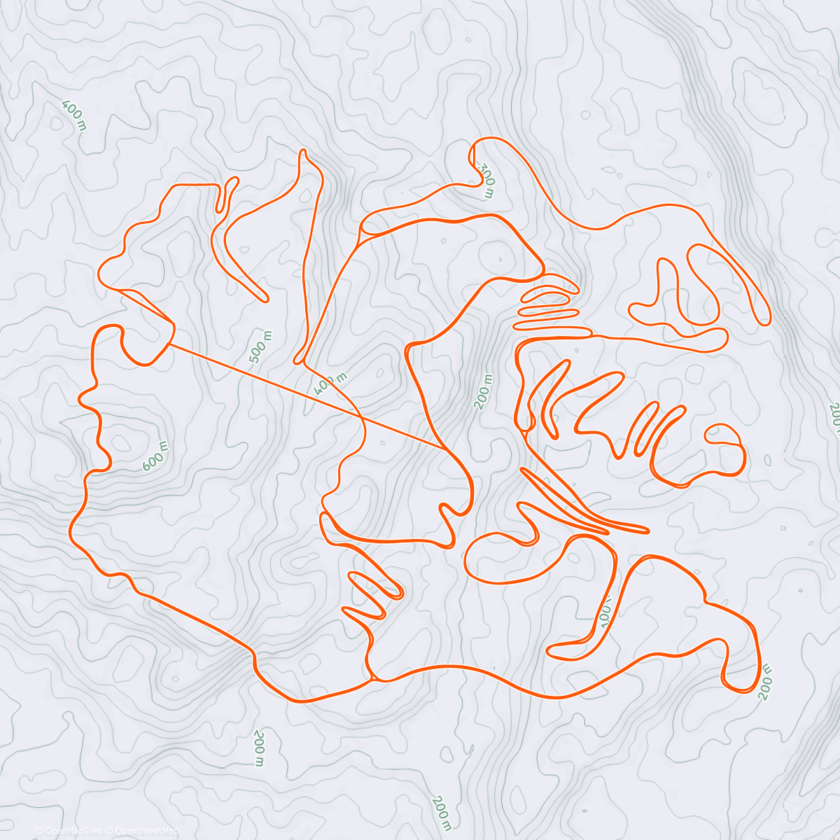 Map of the activity, up p/b 2x30 tempi