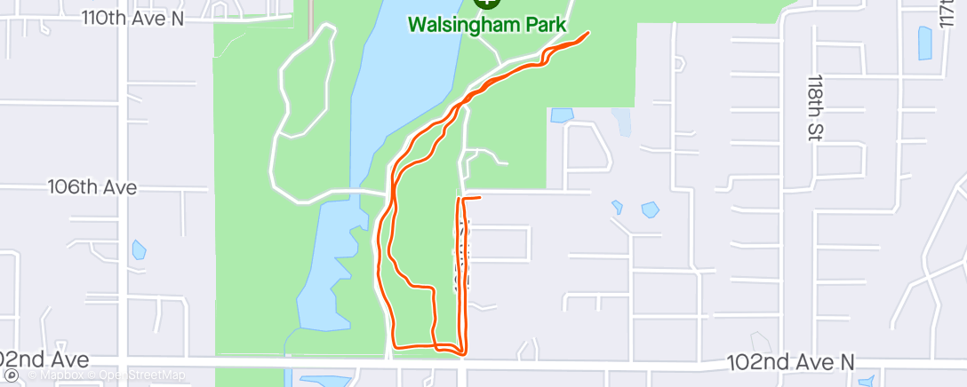 Map of the activity, Extended Run/Walk adding some distance. .25/.05. Good to be able to move forward… “feeling” “sensations” but everything still holding together. 🙌