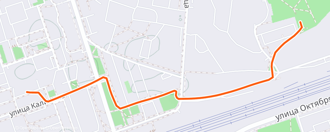 Map of the activity, Утренний забег