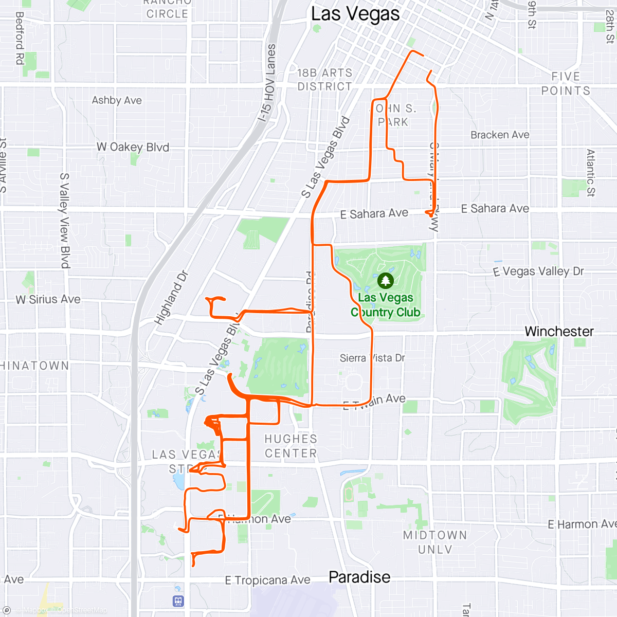 Map of the activity, Phish at the Sphere in Las Vegas - 4th and Final Day