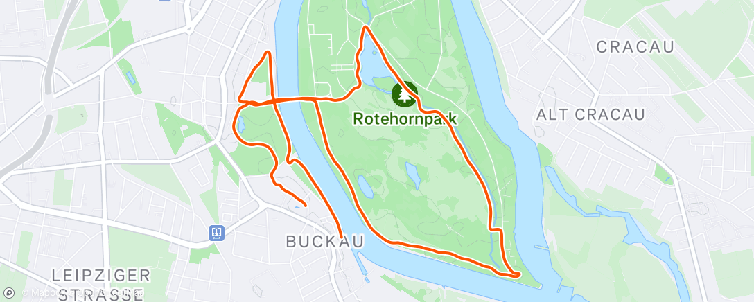 Map of the activity, Lauf am Nachmittag