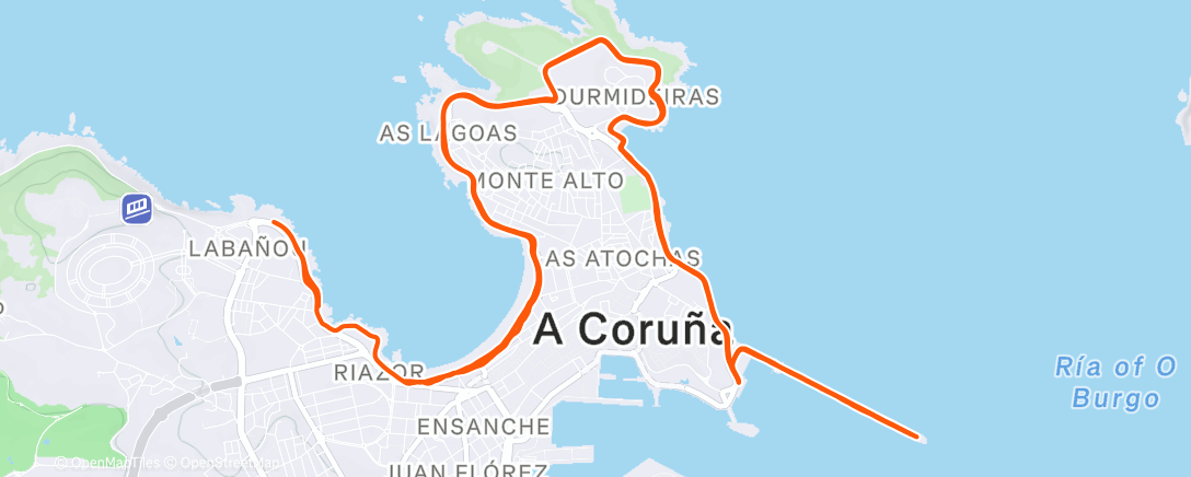 Map of the activity, Carrera de mañana