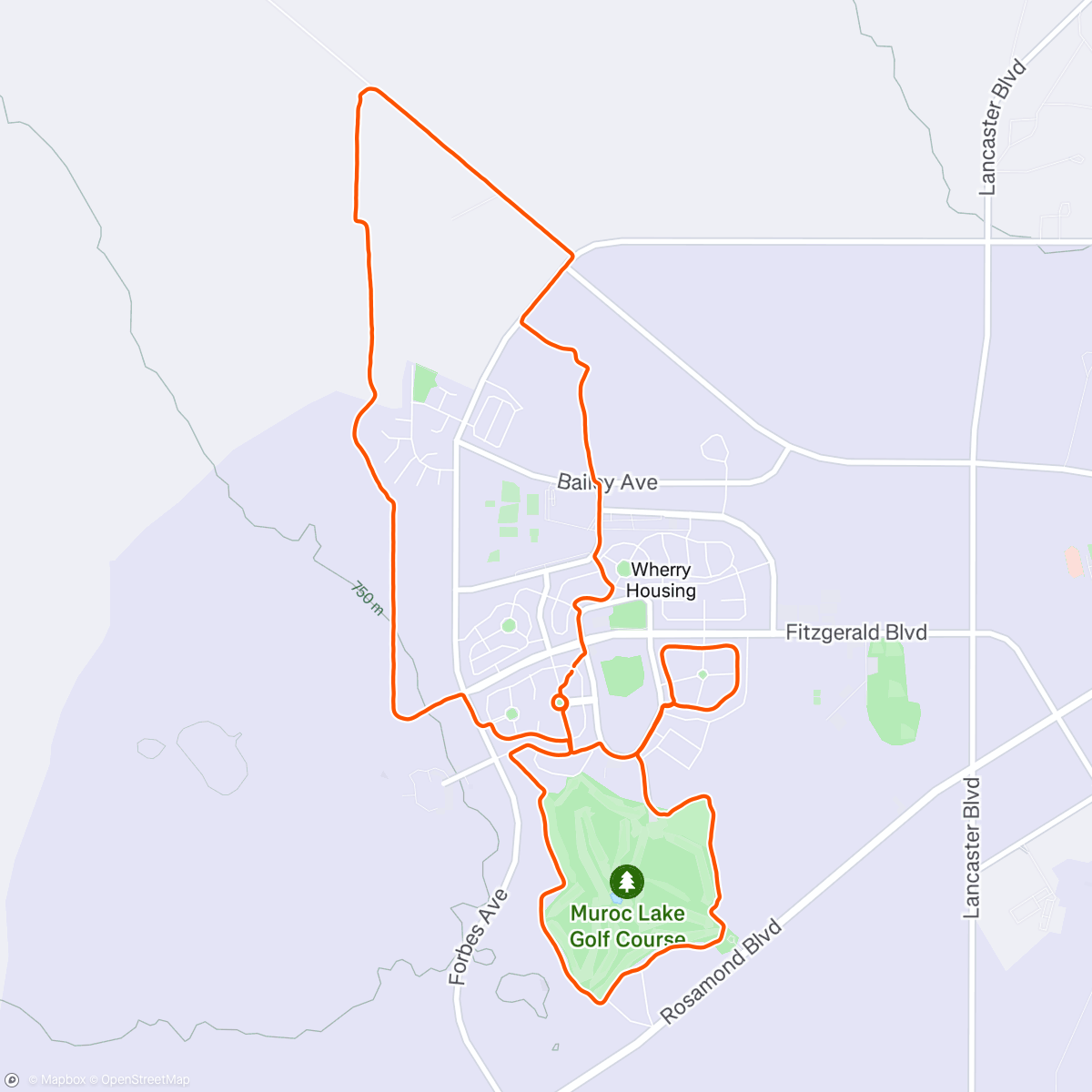 Map of the activity, Circle run club