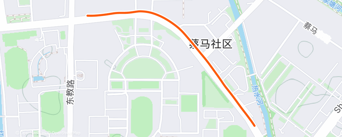 Map of the activity, Evening Ride