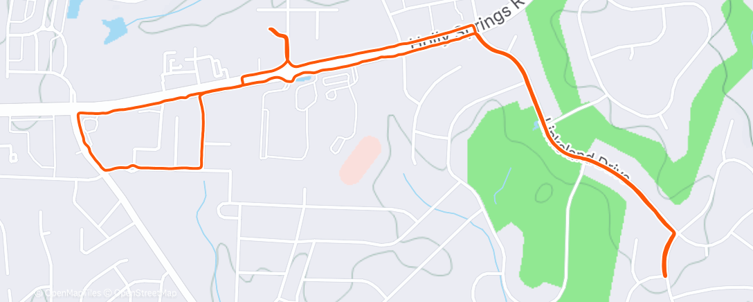 Map of the activity, Morning Run