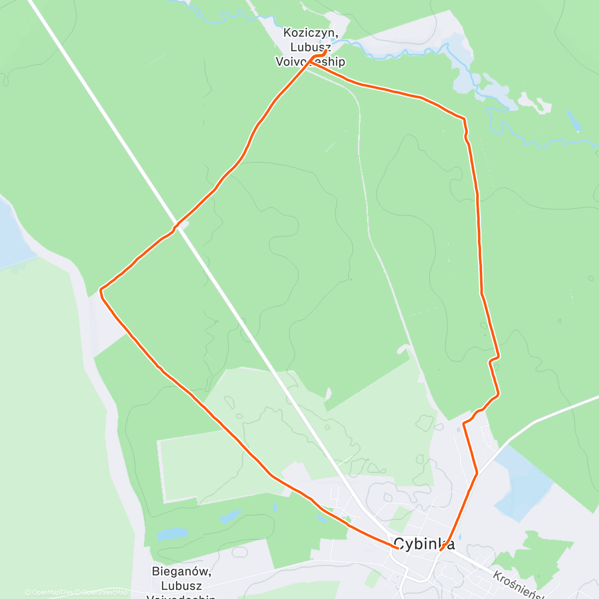 Map of the activity, Na asfalcie szklanka, trzeba było biec lasem